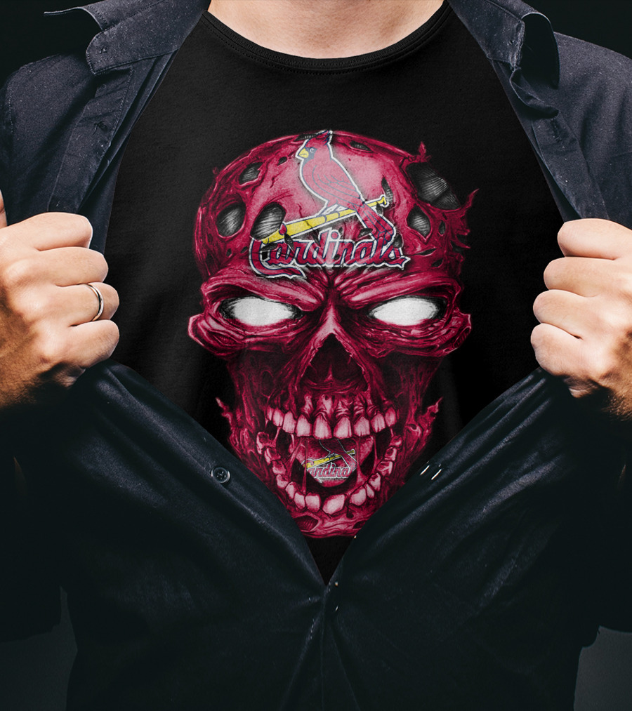 St. Louis Cardinals Skull T-Shirt