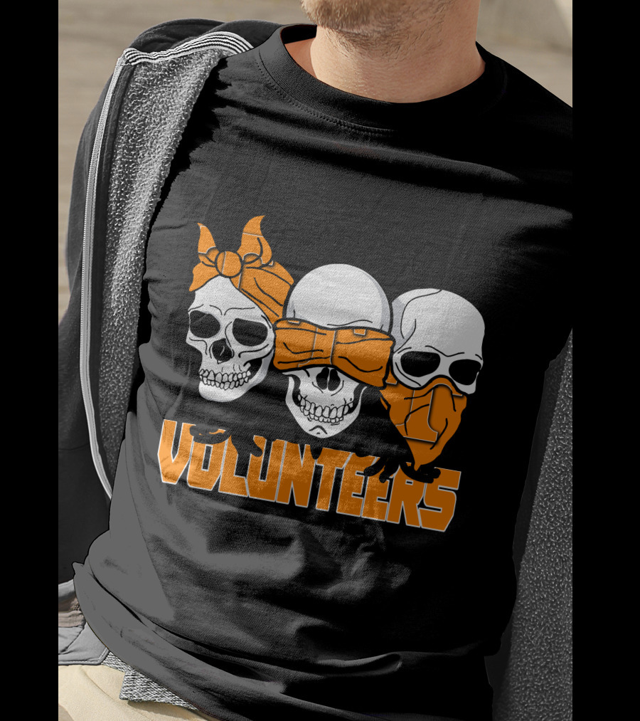 3 Skull Tennessee Volunteers T-Shirt