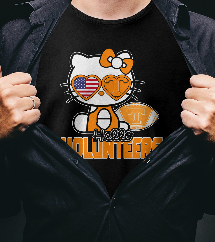 Hello Kitty Tennessee Volunteers Football USA T-Shirt