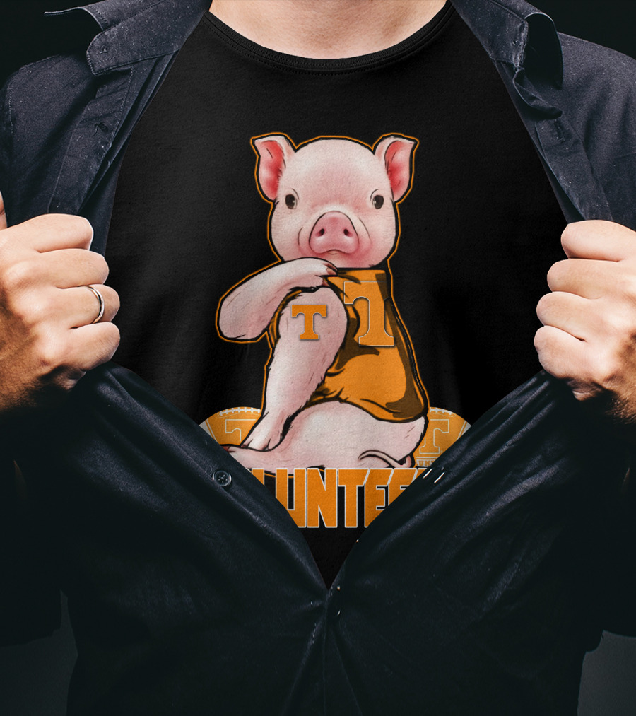 Tennessee Volunteers Pig With Football And T T-Shirt