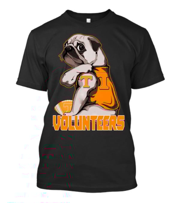 Pug T Volunteers Football T-Shirt