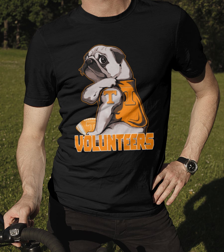 Pug T Volunteers Football T-Shirt