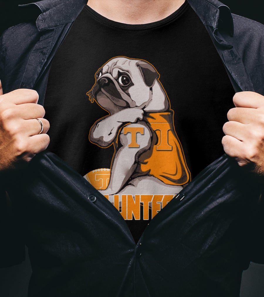 Pug T Volunteers Football T-Shirt