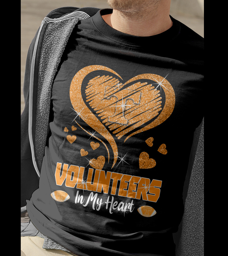 Tennessee Volunteers Orange Heart With T Logo In My Heart T-Shirt