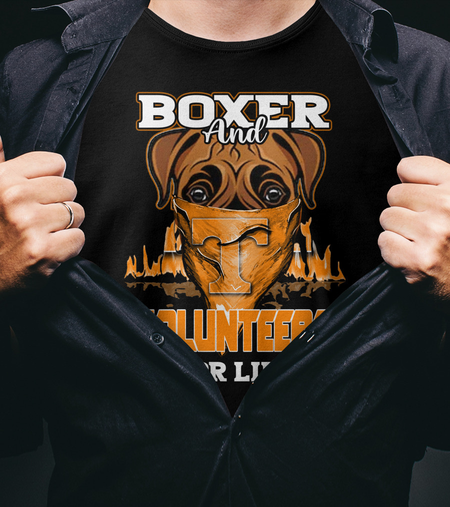 Boxer And Volunteers For Life Tennessee Volunteers T-Shirt