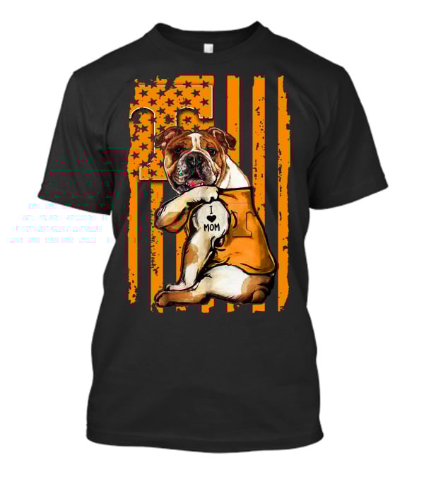 I ❤️ Mom Bulldog Tennessee Volunteers T-Shirt