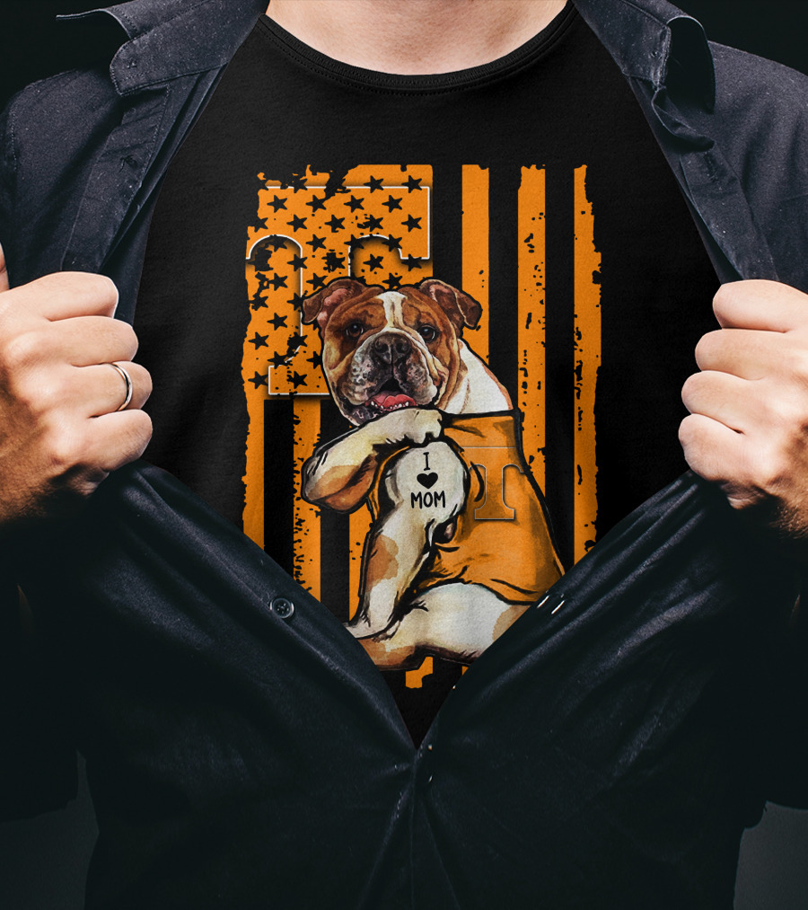 I ❤️ Mom Bulldog Tennessee Volunteers T-Shirt