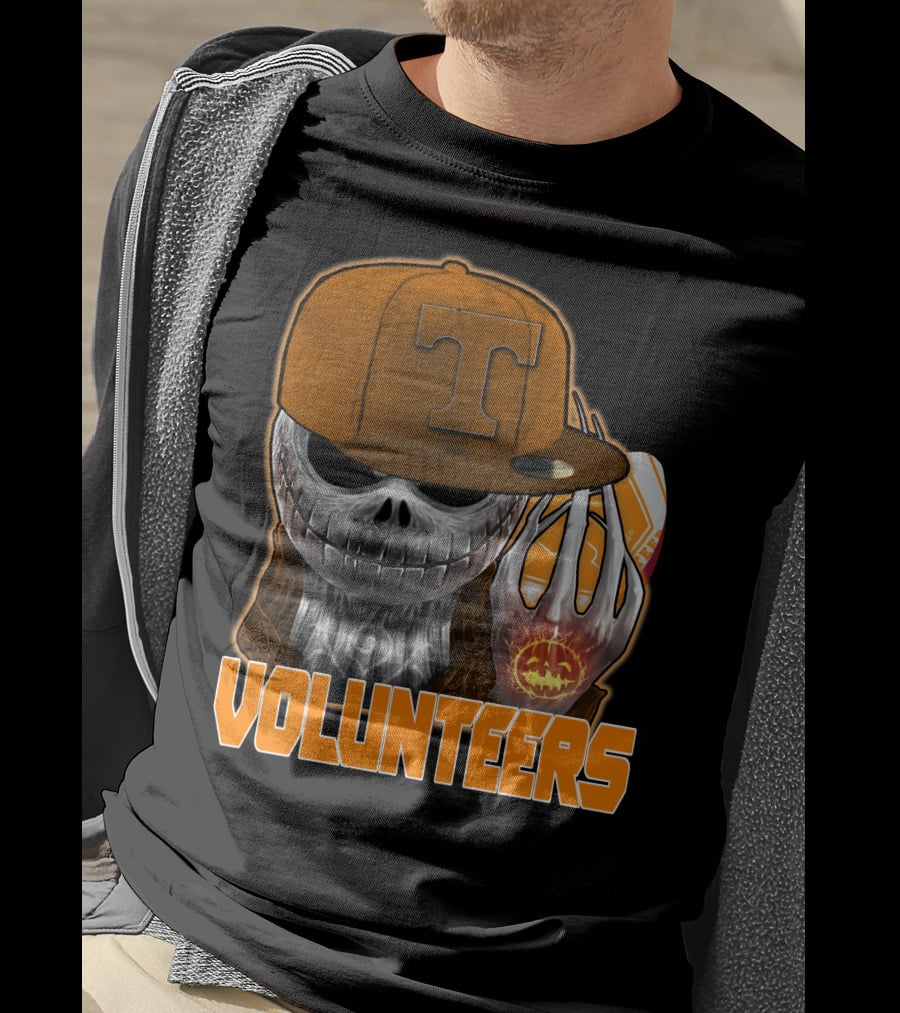 Jackskull Halloween Tennessee Volunteers Football T-Shirt