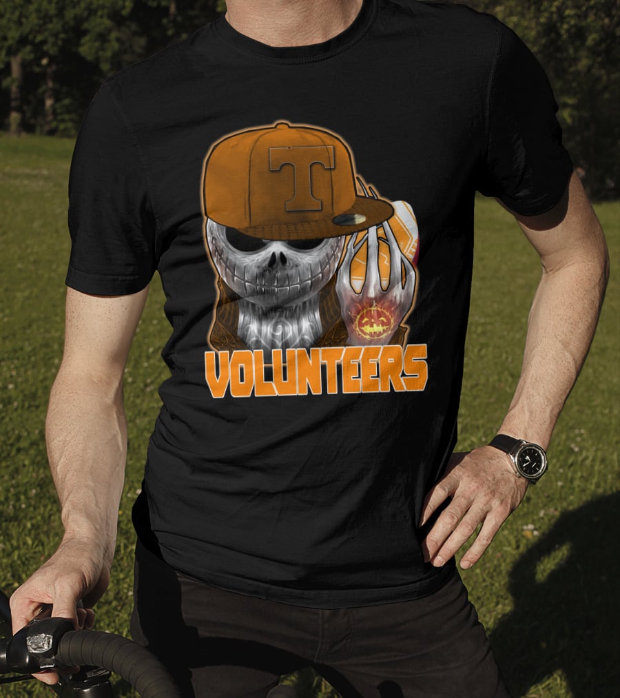 Jackskull Halloween Tennessee Volunteers Football T-Shirt