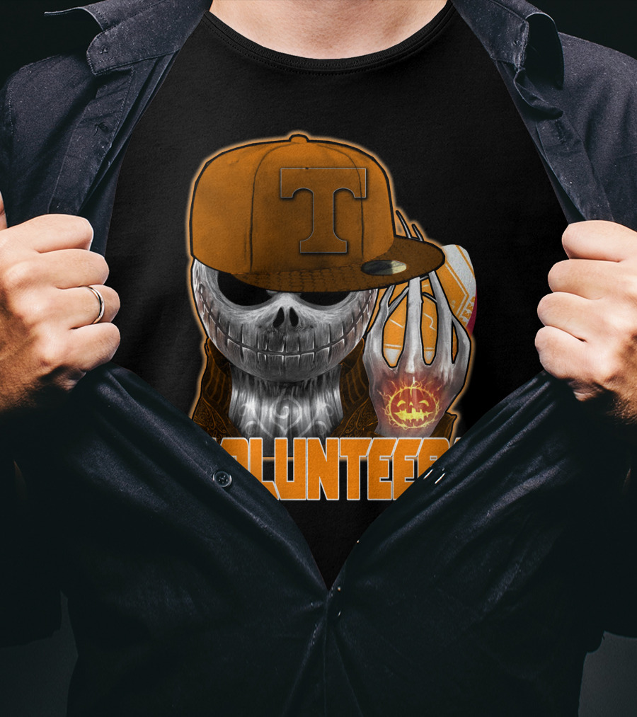 Jackskull Halloween Tennessee Volunteers Football T-Shirt