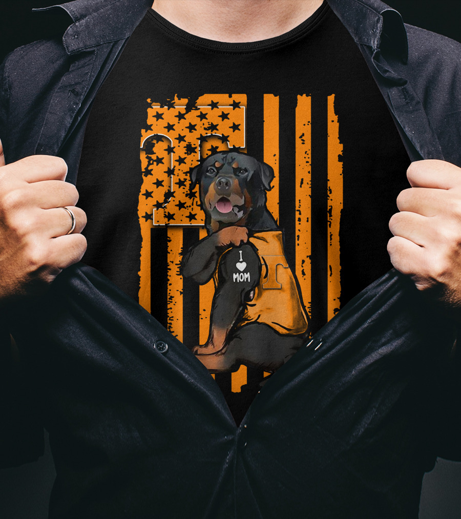 Rottweiler I Love Mom Tennessee Volunteers T-Shirt