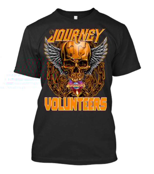 Journey Volunteers Winged Skull Chain Flame T-Shirt