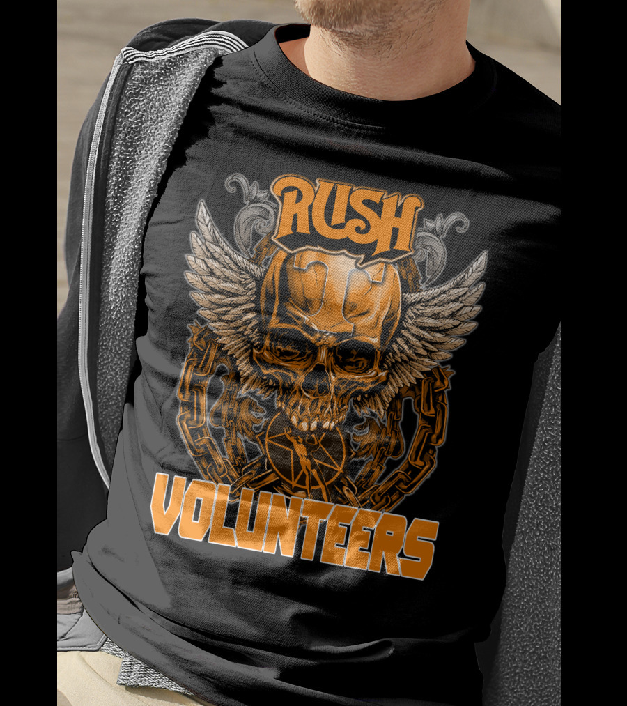 Rush Tennessee Volunteers Skull Wings T-Shirt