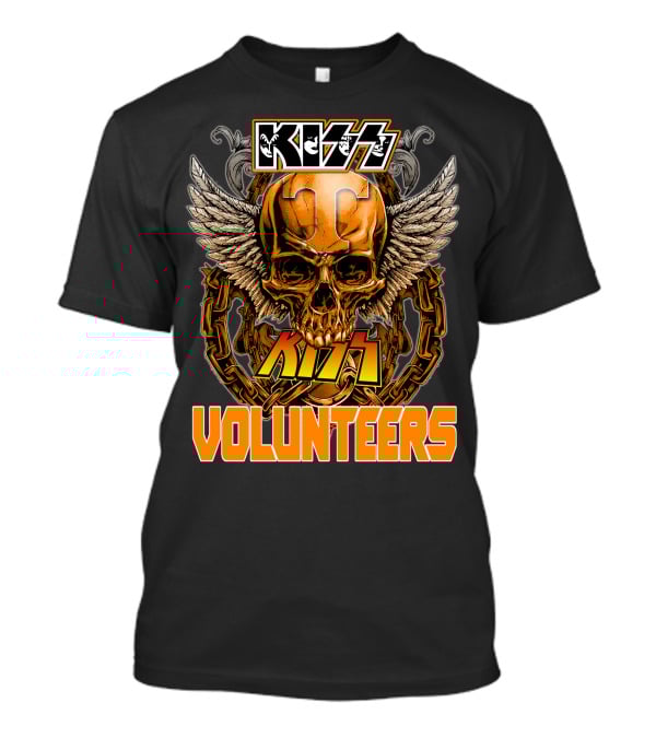 Kiss Tennessee Volunteers Skull Wings Chain T-Shirt
