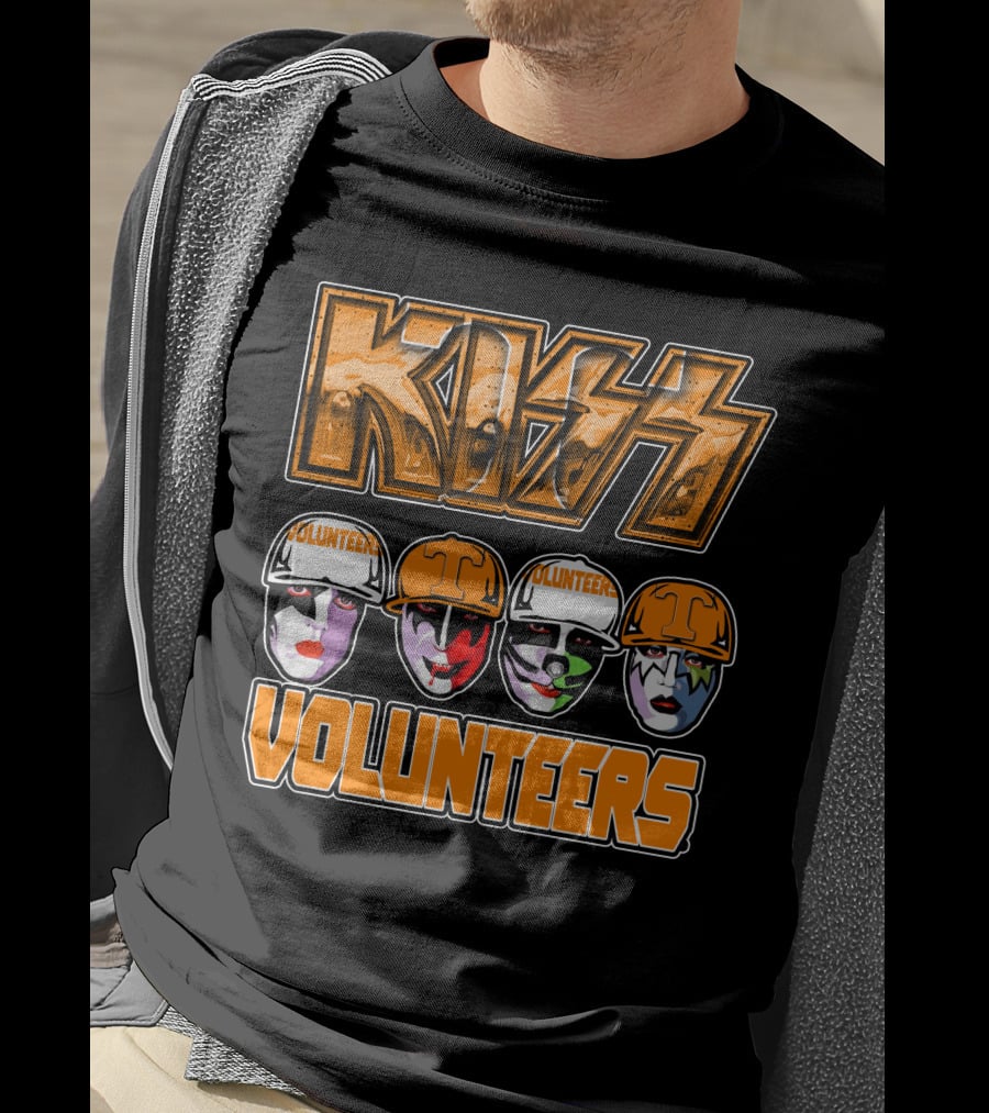Kiss Tennessee Volunteers Football Face Paint Fans T-Shirt