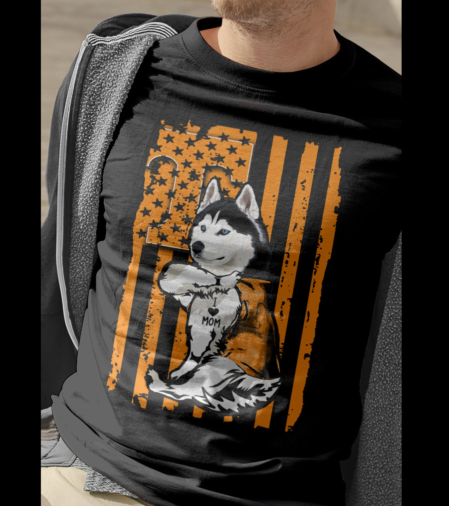 Siberian Husky Mom Tennessee Volunteers T-Shirt