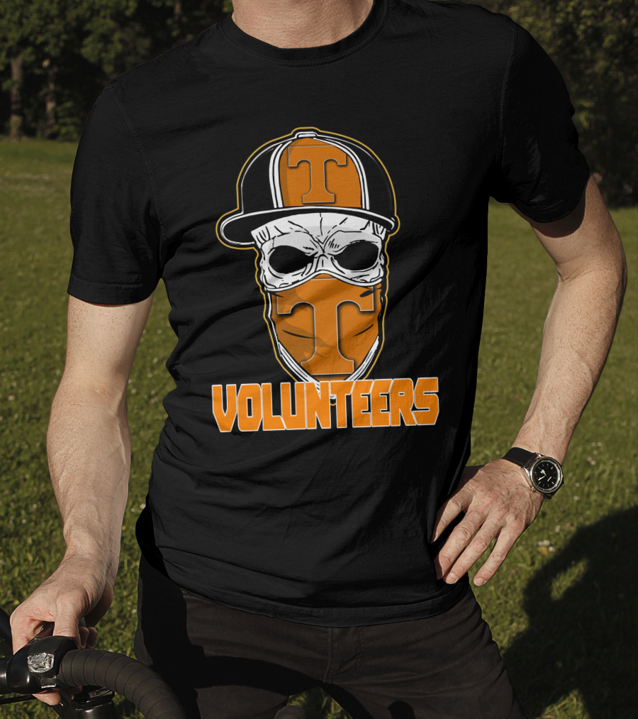 Skull With Hat Tennessee Volunteers Logo Bandana T-Shirt