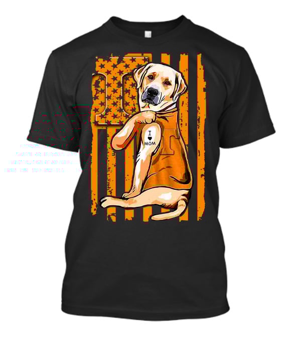 Labrador Retriever I Love Mom Tennessee Volunteers T-Shirt