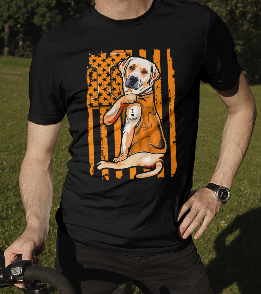 Labrador Retriever I Love Mom Tennessee Volunteers T-Shirt