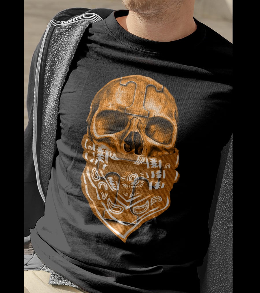 Tennessee Volunteers Skull Bandana T-Shirt