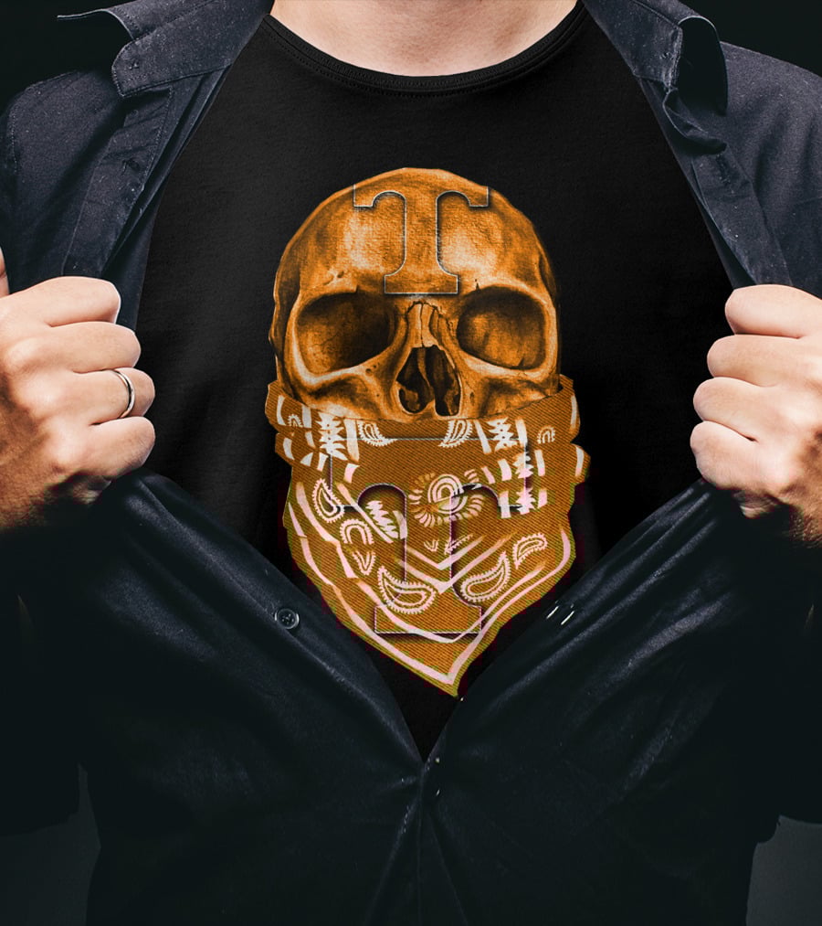 Tennessee Volunteers Skull Bandana T-Shirt
