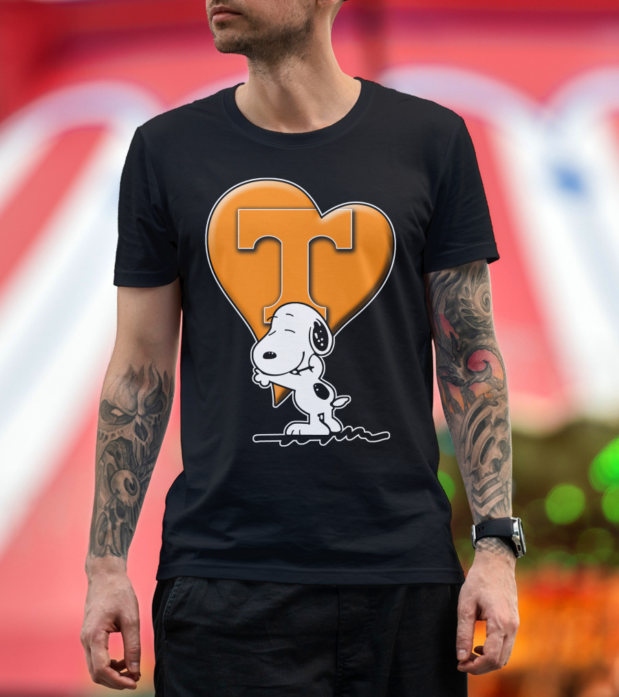 Snp V1 Tennessee Volunteers Snoopy Heart T-Shirt