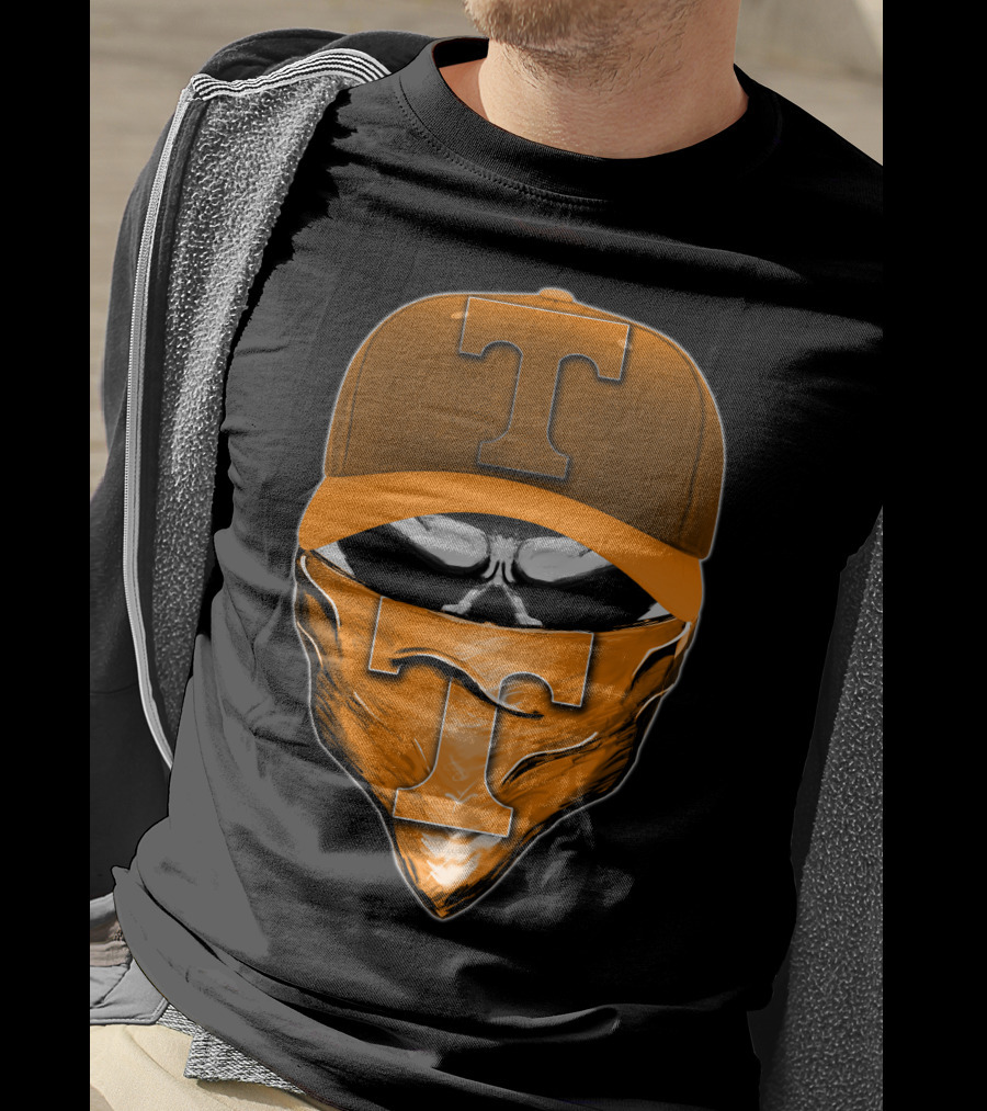 Tennessee Volunteers Skull T Mask Cap T-Shirt