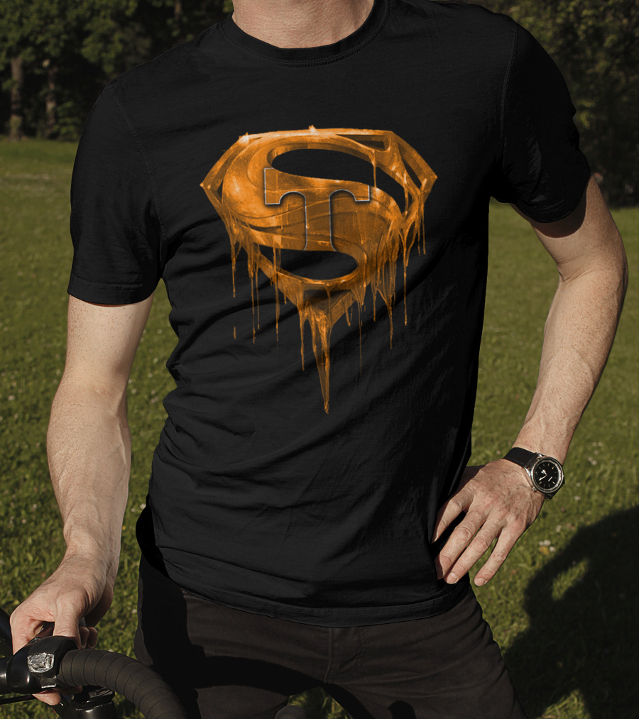 Superman Tennessee Volunteers Dripping Orange T-Shirt