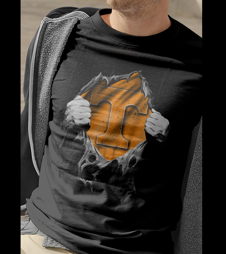 Torn Tennessee Volunteers Power T T-Shirt