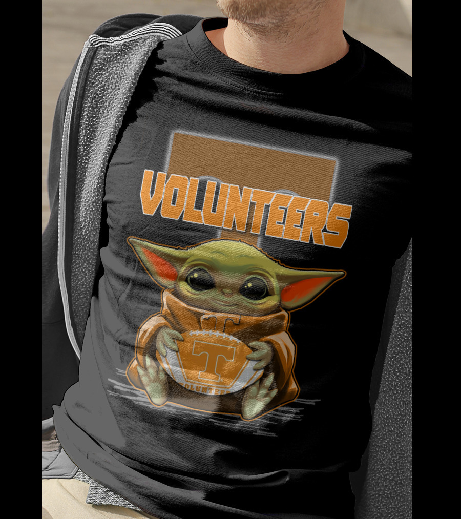 Baby Yoda Tennessee Volunteers Football T-Shirt