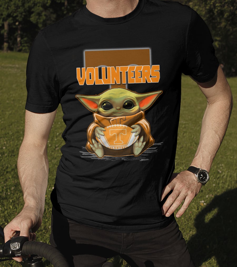 Baby Yoda Tennessee Volunteers Football T-Shirt