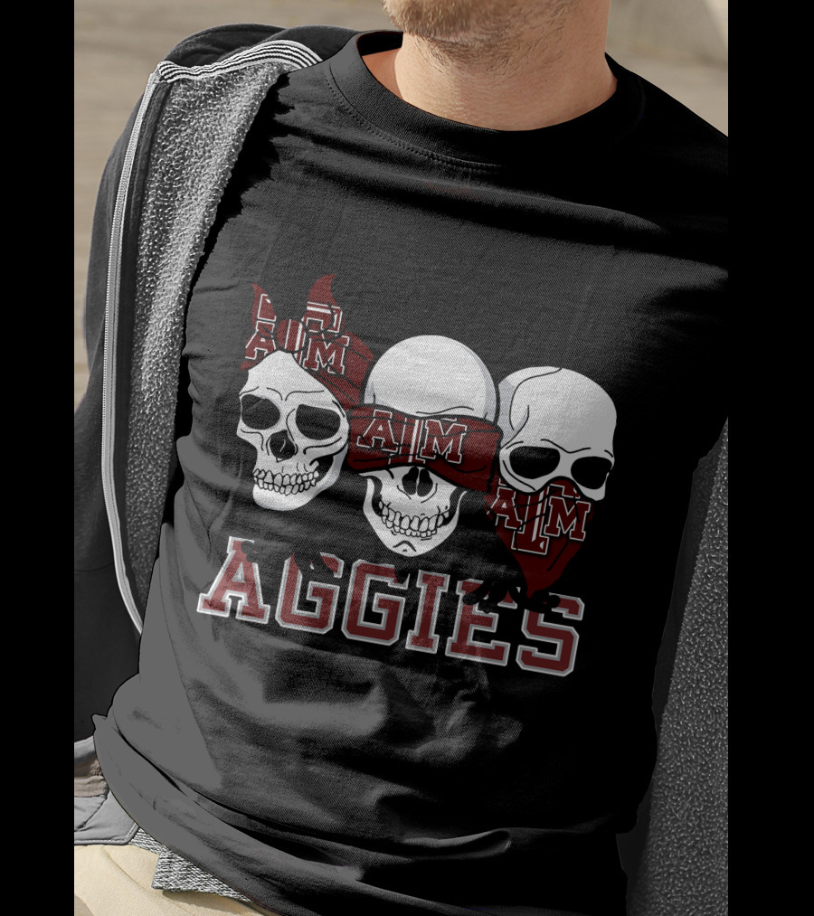 Texas A&M Aggies Skull Trio T-Shirt
