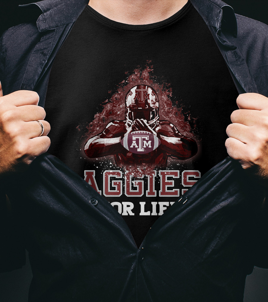 Aggies For Life Texas A&M Football Pride T-Shirt