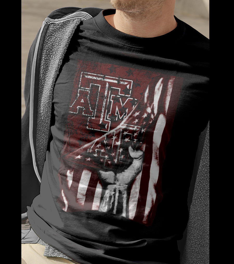 Texas A&M Aggies American Flag T-Shirt
