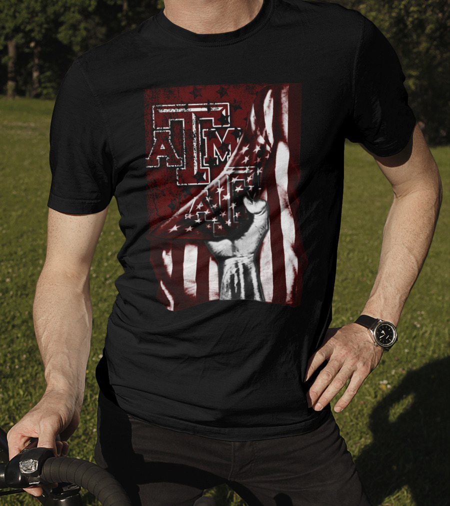 Texas A&M Aggies American Flag T-Shirt