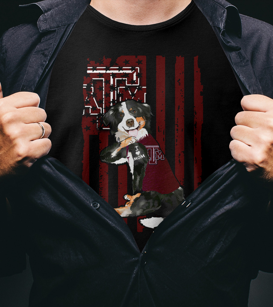 Border Collie I Mom Texas A&M Aggies T-Shirt