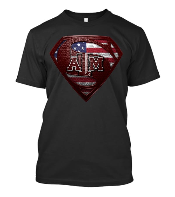 Texas A&M Aggies Super American Flag T-Shirt