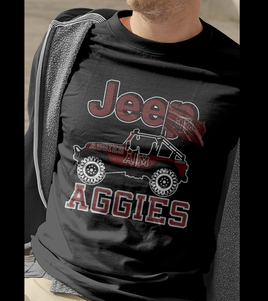 Jeep Texas A&M Aggies Off-Road Pride With Flag T-Shirt