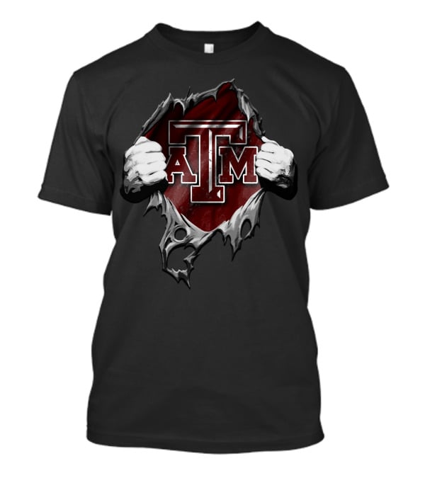 Torn Texas A&M Aggies Logo Ripped T-Shirt