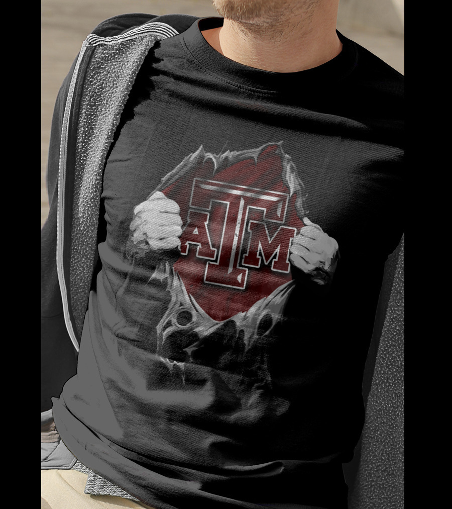 Torn Texas A&M Aggies Logo Ripped T-Shirt
