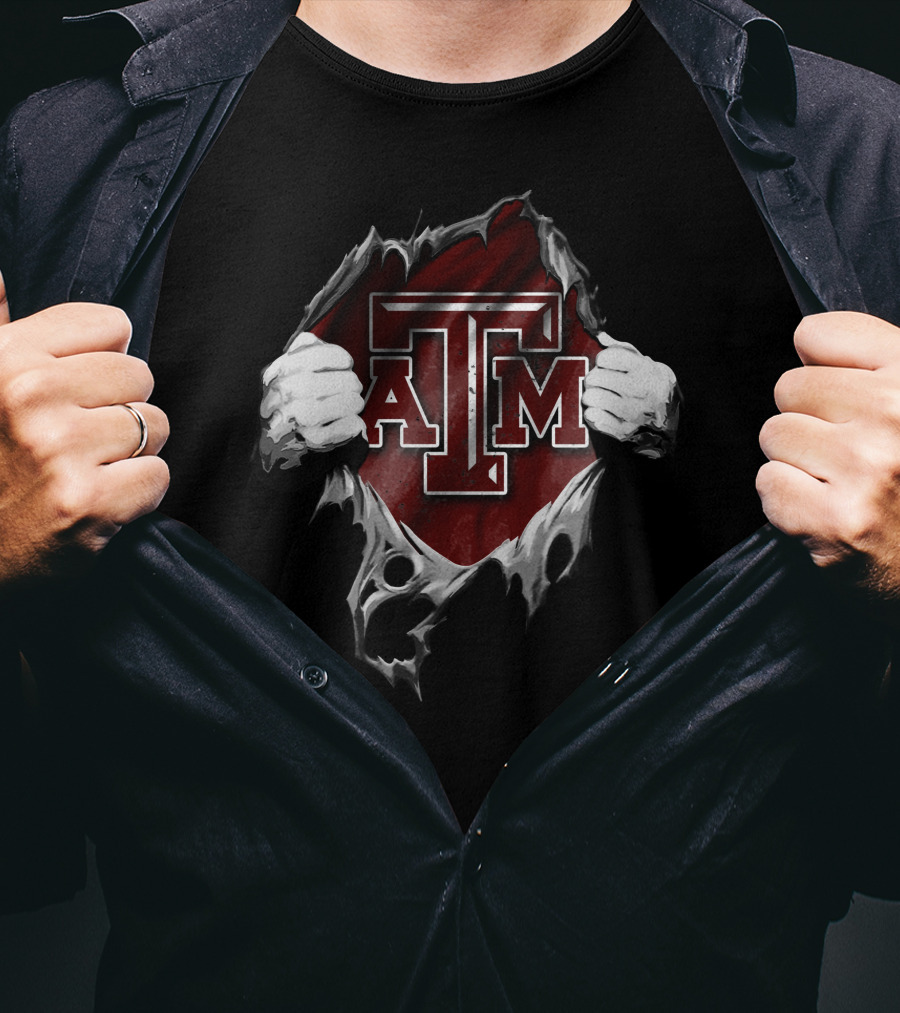 Torn Texas A&M Aggies Logo Ripped T-Shirt