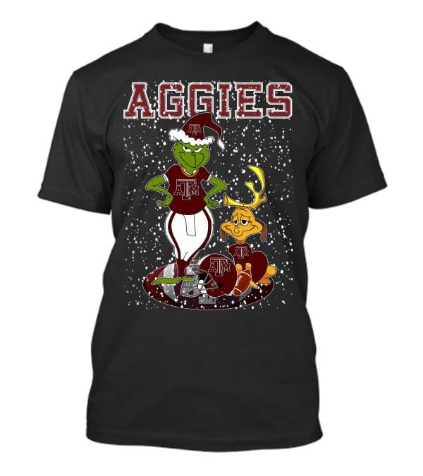 Aggies Grinchxmas Texas A&M Football Holiday T-Shirt