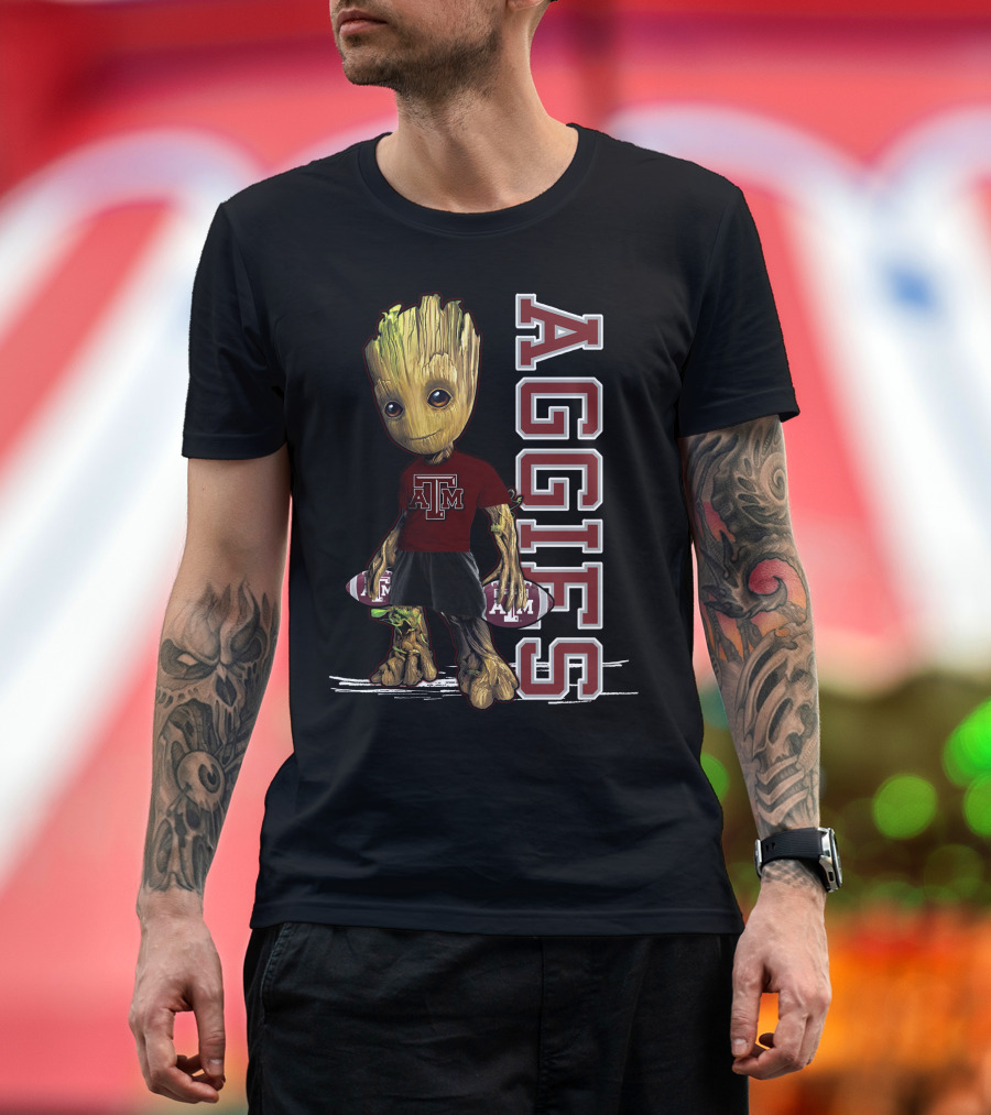 Groot Texas A&M Aggies Football Fan T-Shirt