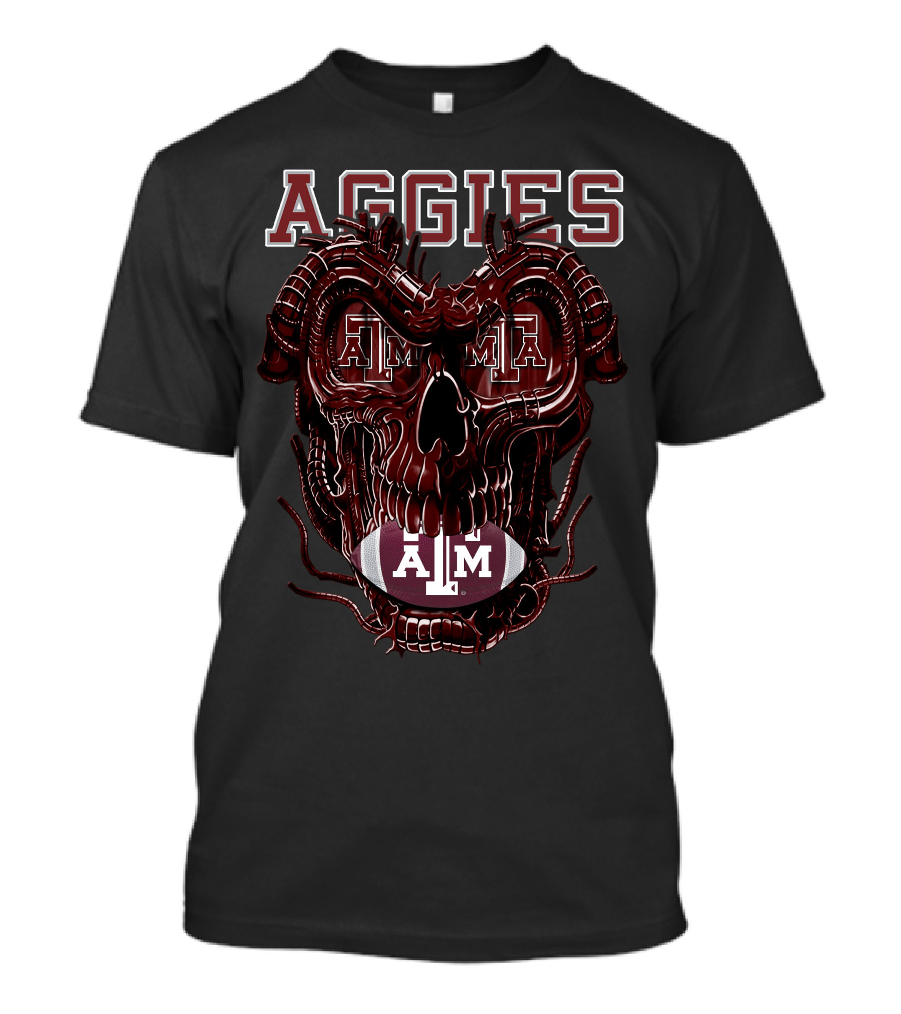 Aggies Dragonskull Texas A&M Football T-Shirt