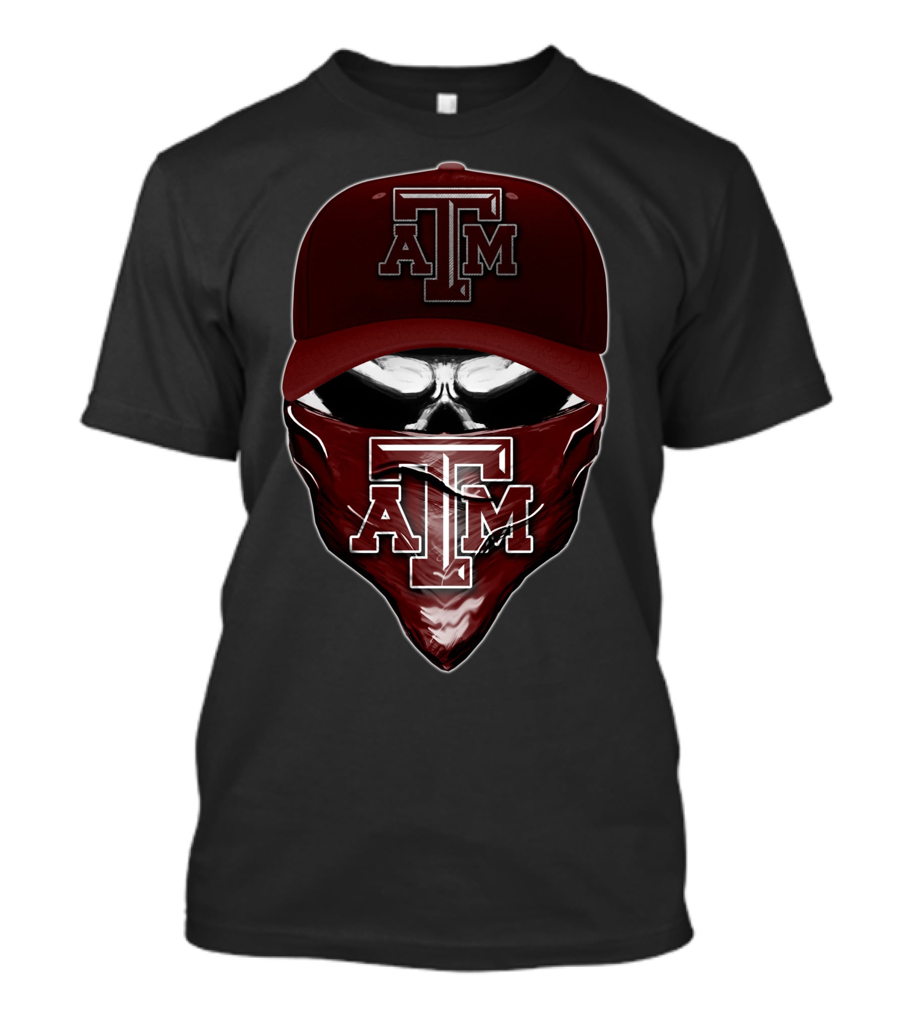 Texas A&M Aggies Skull Bandana Cap T-Shirt