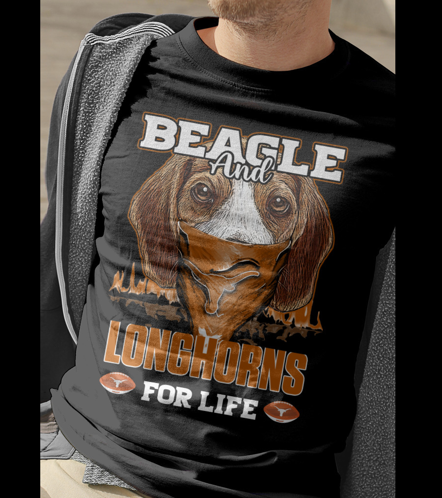 Beagle And Longhorns For Life Texas T-Shirt