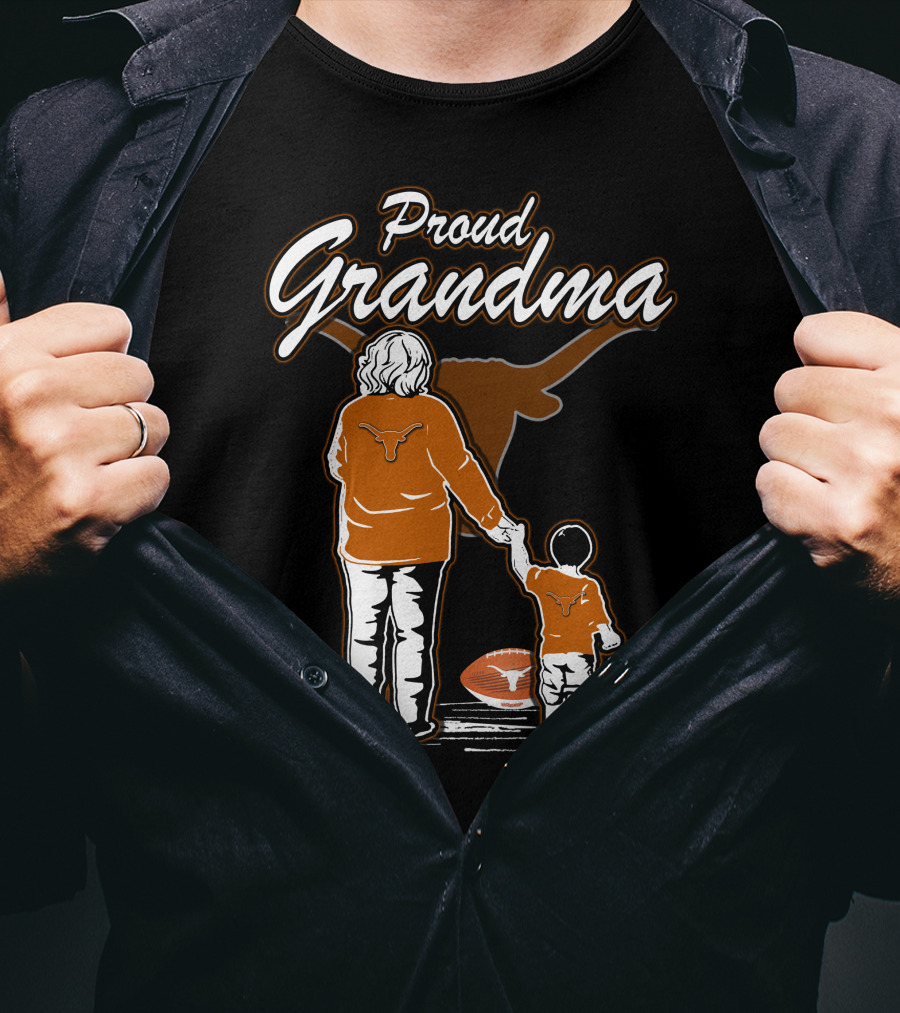 Proud Grandma Texas Longhorns Football Family T-Shirt