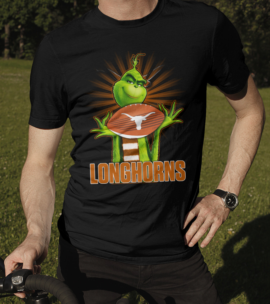 Texas Longhorns Grinch Football T-Shirt