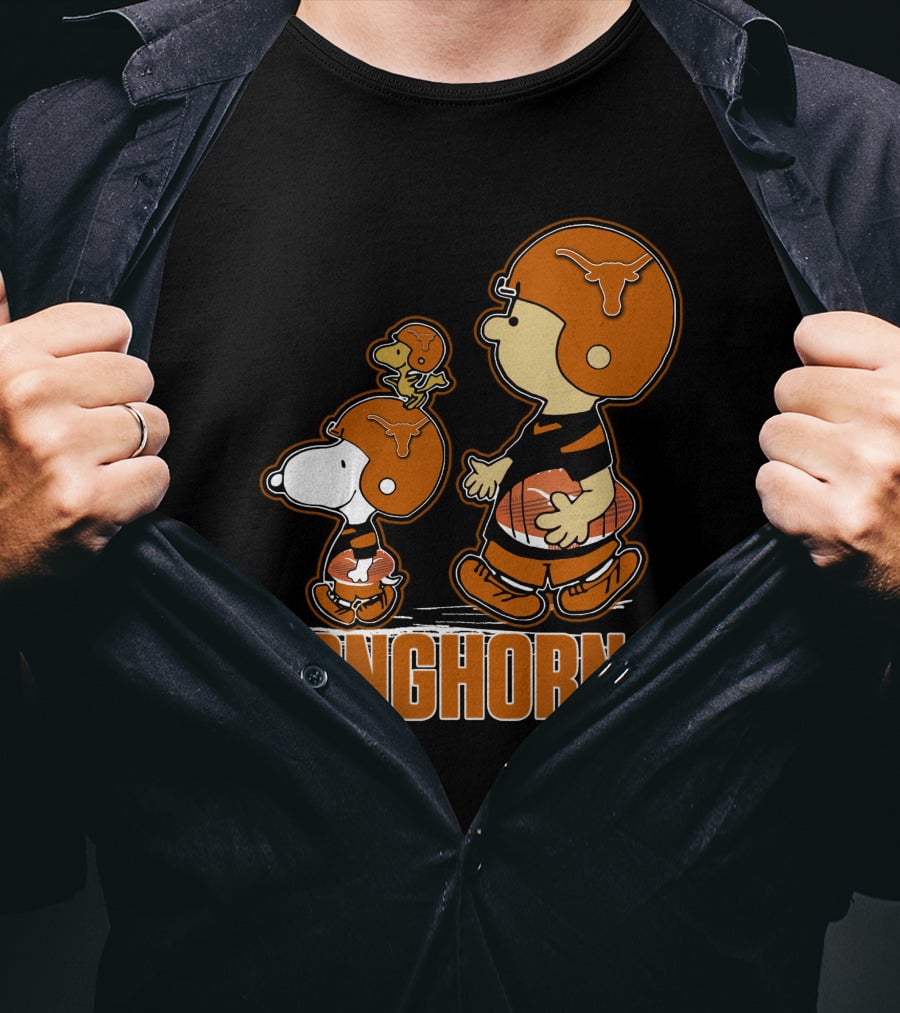 Texas Longhorns Snpfootball Peanuts Football Players T-Shirt
