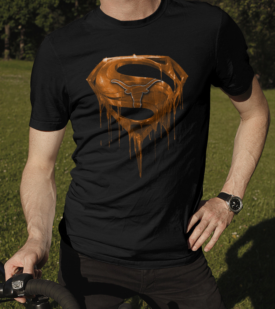 Texas Longhorns Dripping Superman T-Shirt